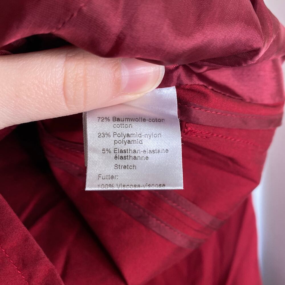 Akris Punto Red Button Down Partial-Lined Blazer … - image 6